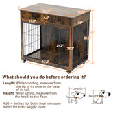 38” Dog Crate Furniture, Wooden Dog Crate End Table